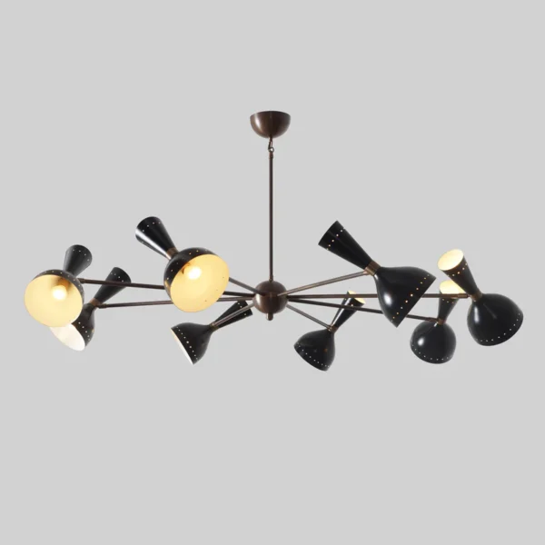 Diabolo 8 Arm Chandelier In Style Of Stilnovo - Image 2