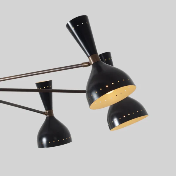 Diabolo 8 Arm Chandelier In Style Of Stilnovo - Image 4