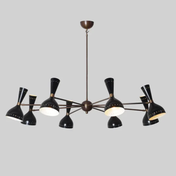 Diabolo 8 Arm Chandelier In Style Of Stilnovo