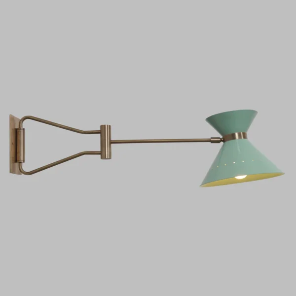 Stilnovo Articulated Brass swing Arm Wall Lamp