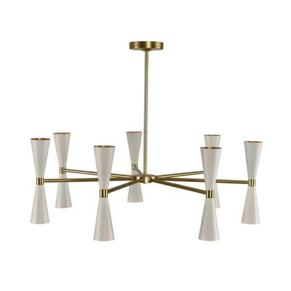 Mid-Century inspired design with dual LED lamping Sputnik Chandelier