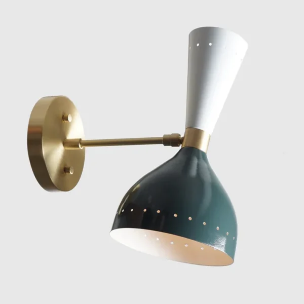 Stilnovo Style Twin Bulb Sconce Midcentury Solid Brass Beside Wall Lamp - Image 3