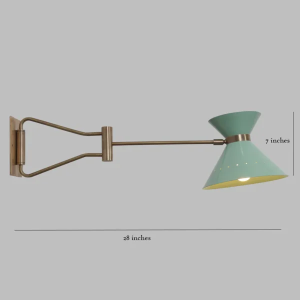 Stilnovo Articulated Brass swing Arm Wall Lamp - Image 3