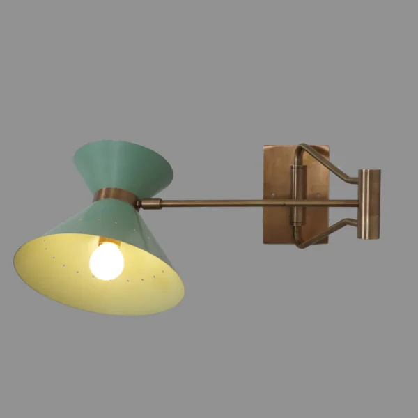 Stilnovo Articulated Brass swing Arm Wall Lamp - Image 2