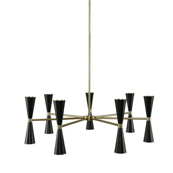 Mid-Century inspired design with dual LED lamping Sputnik Chandelier - Image 3