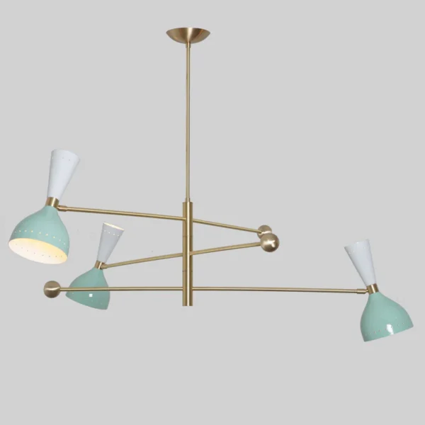 Diabolo 3 Arm Chandelier In Style Of Stilnovo