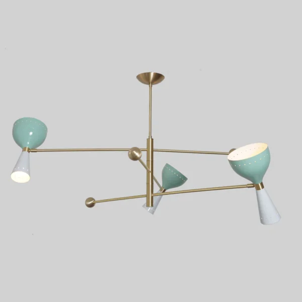 Diabolo 3 Arm Chandelier In Style Of Stilnovo - Image 3